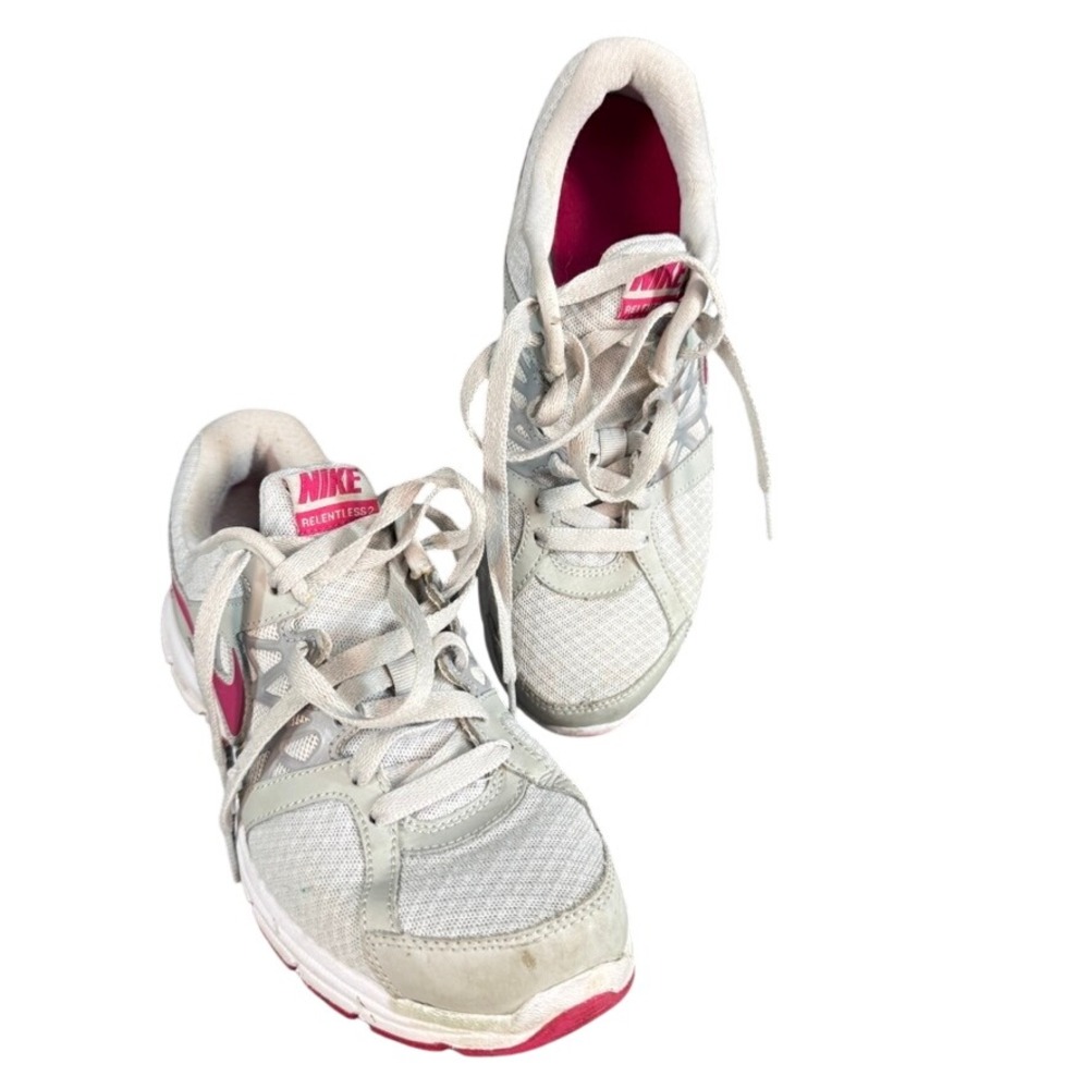 Nike Relentless 2 Womens Running Shoes Grey Pink Mesh Sneakers 511915-005 Sz 8